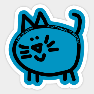 Chonk Animals Cat Makes it Better Sticker